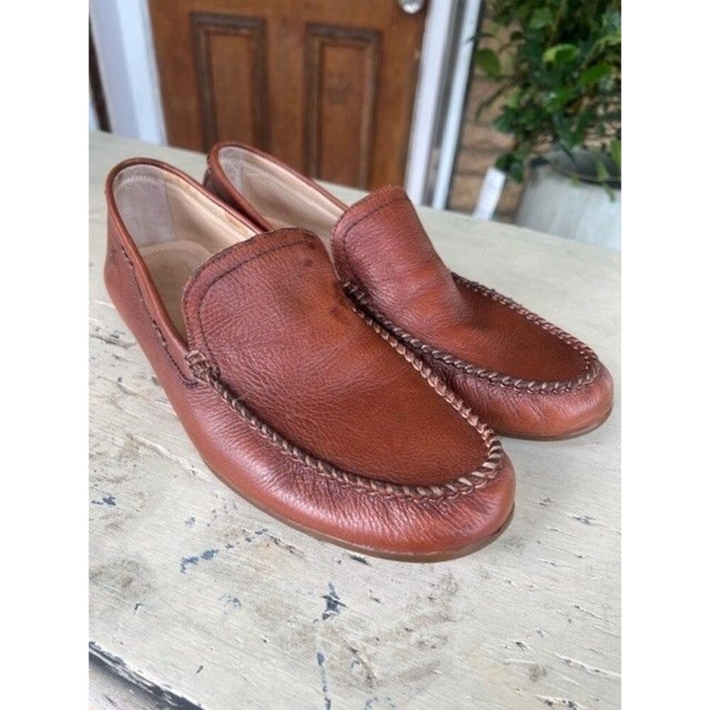 Frye Lewis Venetian Loafers Men’s Size 11M Cognac Leather Slip On Driving